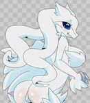  blue_eyes breasts female legendary_pok&#233;mon looking_at_viewer nintendo nude pok&#233;mon pok&#233;morph pok&eacute;mon r0ckya reshiram side_boob solo tongue tongue_out unknown_artist video_games 