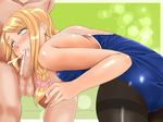  blonde_hair blush censored cum cum_in_mouth ejaculation fellatio fucked_silly oral penis rolleyes rolling_eyes shiashiya 