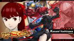  2girls black_jacket black_leotard black_mask black_ribbon breasts cendrillon_(persona) character_name coattails cowboy_shot dynamic_pose english_commentary english_text gloves hair_ribbon highres holding holding_sword holding_weapon jacket leotard looking_at_viewer mask masked multiple_girls multiple_views narrow_waist persona persona_(summon) persona_5 persona_5:_the_phantom_x persona_5_the_royal ponytail portrait red_eyes red_gloves red_hair ribbon small_breasts sword tailcoat thighs violet_(persona_5) weapon yoshizawa_kasumi 