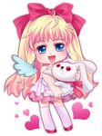  bad_id bad_pixiv_id blonde_hair blue_eyes bunny chibi doll dress long_hair macross macross_frontier ribbon sheryl_nome solo tamari_(flawless) thighhighs 