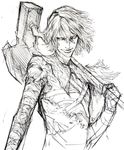  axe demon's_souls executioner_miralda genderswap genderswap_(ftm) greyscale ikeda_masateru male_focus mole monochrome sketch solo souls_(from_software) weapon 