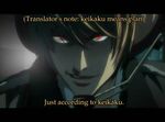  death_note error fansub jpeg_artifacts just_as_planned male_focus meme screencap solo subtitled translation_note yagami_light 