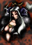  breasts cleavage final_fantasy final_fantasy_viii large_breasts lips solo ultimecia white_hair 