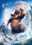  bear capcom fish kuma_(tekken) lowres mountain namco no_humans official_art river street_fighter street_fighter_x_tekken tree 