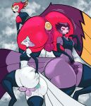 absurd_res anal anal_penetration andrealphus_(helluva_boss) anthro avian backsack balls big_butt bodily_fluids butt buttplug buttplug_in_ass buttplug_insertion chode clothed clothing crop_top demon eyewear feathers femboy fluffy frown gem genital_fluids genitals glasses goetia group hellaverse helluva_boss hi_res huge_butt humanoid hyper hyper_butt jewel_buttplug male male/male object_in_ass penetration penis plug_(sex_toy) plug_insertion precum presenting presenting_hindquarters pubes pubic_mound raised_leg scowl sex_toy sex_toy_in_ass sex_toy_insertion shirt skimpy small_penis smelly smelly_butt smile spread_butt spreading stolas_(helluva_boss) sweat sweaty_butt tail tail_feathers thick_thighs topwear trio vassago_(helluva_boss) wearing_glasses wide_hips wobbling zenarator