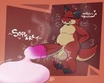  anthro audible_ejaculation ball_clench balls belly big_balls big_penis blush bodily_fluids condom cum cum_collecting cum_container excessive_cum excessive_genital_fluids filled_condom genital_fluids genitals hi_res horn huge_balls huge_penis humanoid_genitalia humanoid_penis hyper hyper_balls hyper_genitalia hyper_penis kobold lizard male masturbation moan multicolored_body musk nude nude_anthro pa_pat penis red_body reptile saliva scalie sexual_barrier_device small_but_hung solo standing stonescales vein veiny_penis wearing_condom 