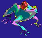  feral frog looking_at_viewer plain_background riu simple_background solo 