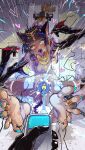  1girl 3others absurdres ahegao ahoisy ancient_egyptian animal_ears ankh_necklace ankle_belt anus aqua_nails aqua_pupils arm_belt armpits arms_up bdsm black_gloves blue_nails blunt_bangs bondage bound bound_legs bound_wrists bracelet brick_wall bright_pupils brown_egyptian_cat-eared_loli_(trend) cable cartesian_chart cat_ears cat_girl cat_tail chain chained colored_inner_hair commentary_request commission controller crying crying_with_eyes_open cuffs dark-skinned_female dark_skin eargasm electrocution electrodes electrostimulation execution female_ejaculation flat_chest forced_orgasm foreshortening full_body gloves glowing_pupils gold_bracelet graph hair_tubes heart heart-shaped_pupils highres holding holding_controller holding_remote_control jewelry knees_apart_feet_together latex latex_gloves lightning_bolt_symbol long_hair mismatched_pupils multicolored_hair multiple_bracelets multiple_others nail_polish nipples no_shoes object_insertion open_mouth orange_pupils orgasm original out_of_frame paid_reward_available pixiv_commission pov pov_hands puffy_nipples pussy pussy_juice pussy_juice_puddle remote_control ribs rolling_eyes ryona saliva sex_machine soles solo_focus stirrup_legwear stomach_bulge straight-on surrounded_by_hands sweat symbol-shaped_pupils tail tears thighhighs throat tile_floor tiles toe_ring toeless_legwear toenail_polish toenails tongue tongue_out torn_clothes torn_thighhighs twitching uncommon_stimulation uvula vaginal vaginal_object_insertion white_thighhighs yellow_eyes 