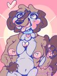 animal_humanoid anthro bdsm beagle belly big_breasts big_butt blue_collar blue_eyes breasts breath brown_body brown_fur butt canid canid_humanoid canine canine_humanoid canis cherrypupp collar dog_humanoid domestic_dog female fur gesture hand_gesture heart_eyes heart_symbol hi_res humanoid hunting_dog kneeling kneeling_position mammal mammal_humanoid nipples organs panting pattern_background pawpads paws petplay pink_nipples pink_paws roleplay scent_hound simple_background sitting slightly_chubby slightly_chubby_female slim smile solo stomach submissive submissive_female thick_thighs thumbs_up tongue tongue_out white_body white_fur wide_hips