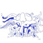  lowres monochrome pokemon rough simple_background tentacruel 