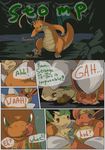  comic confused dragonite eeveelution flareon imminent_vore keiru leafeon nintendo pok&#233;mon pok&eacute;mon size_difference stomping tongue translated video_games vorarephilia vore 