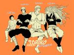  4boys coco_(toriko) komatsu_(toriko) long_hair male male_focus multiple_boys sani_(toriko) short_hair toriko_(series) toriko_(toriko) 