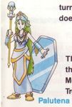  8 absurdres bit green_eyes green_hair highres jewelry kid_icarus long_hair nes nintendo off_shoulder official_art old palutena shield thighhighs tiara very_long_hair 