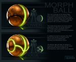  1girl assault_visor english_text full_body glowing highres max_kay metroid morph_ball multiple_views power_suit_(metroid) reference_sheet samus_aran standing varia_suit 