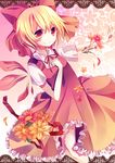  alternate_color alternate_element alternate_wings bad_id bad_pixiv_id blonde_hair cirno error flower hair_ribbon highres kusada_souta petals red_eyes ribbon solo touhou wings 