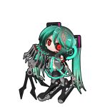  artificial_eye calne_ca_(deino) hatsune_miku hatsune_miku_graphy_collection insect_on_head isopod isopod_hair_ornament mandibles mechanical_eyes mechanical_legs mismatched_sclera open_clothes open_shirt single_mechanical_eye skeletal_arm vocaloid 