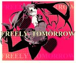  elbow_gloves freely_tomorrow_(vocaloid) gloves hatsune_miku heart long_hair pantyhose red_eyes skirt solo twintails very_long_hair vocaloid 