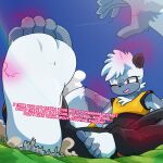  anthro city_crushing extreme_size_difference feet female foot_fetish foot_focus foot_rub fur grass grey_body grey_fur hi_res idw_publishing lemur macro mammal on_foot one_eye_closed plant primate purple_eyes ring-tailed_lemur sega sitting size_difference sky smoke_cloud sonic_the_hedgehog_(comics) sonic_the_hedgehog_(idw) sonic_the_hedgehog_(series) strepsirrhine tangle_the_lemur thesigmaarts white_body white_fur wink 