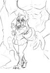  absurd_res anthro big_breasts bottomwear breasts canid canine clothing duo electronics female fox hand_in_mouth hi_res holding_object holding_phone imminent_rape imminent_sex male male/female mammal monster nomu phone school_uniform size_difference skirt skye_(rainestormuts) snoutless standing tail taking_picture taking_selfie thick_thighs uniform 