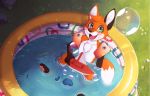  anthro baby boat bubble canine detailed_background fox fur lewdkitten mammal outside smile underwater vehicle water young 