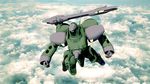  above_clouds alien antennae bad_id bad_pixiv_id cannon chest_cannon cloud energy_cannon flemenmik flying highres macross macross:_do_you_remember_love? mars_br mecha no_humans nousjadeul-ger oldschool power_armor realistic redesign science_fiction shoulder_cannon sky zentradi 