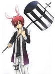  animal_ears bunny_ears bunny_tail bunnyboy lavi lowres male male_focus red_hair solo tail 