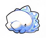  blue_eyes bug caterpillar highres ice_spikes mandibles no_humans pokemon pokemon_(creature) pokemon_focus railroadlion shiny_eyes snom spiked_shell 