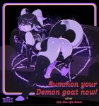  absurd_res advertisement animal_genitalia animal_penis anthro anus backsack balls big_butt bovid butt caprine demon drunkrussianman equine_genitalia equine_penis erection genitals goat hi_res horn imp looking_at_viewer male mammal nude occult_symbol open_mouth penis pentagram smile solo symbol tail text 