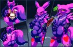  anal anal_vore anthro bandai_namco burping burping_up_clothing canid canine digestion digimon duo fox herm hi_res intersex intersex/male lagomorph leporid male mammal melancholicmash rabbit vore 