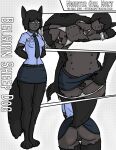 animal_genitalia animal_vulva black_body black_fur blue_body blue_skin breasts canid canine canis domestic_dog female fur genitals herding_dog hi_res humanoid mammal medium_breasts monster_girl_(genre) multi_nipple nipples pastoral_dog pubes sheepdog solo tinydevil vulva