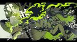  1boy belt belt_buckle black_belt black_hair broom buckle chibi chibi_inset closed_mouth coat colored_inner_hair commentary e.g.o_(project_moon) effervescent_corrosion_(e.g.o) feet_out_of_frame green_coat green_hair green_pants green_ribbon green_vest hair_over_one_eye holding holding_broom hong_lu_(project_moon) kagamikun_dayon lapels letterboxed limbus_company long_hair long_sleeves male_focus multicolored_hair neck_ribbon notched_lapels outside_border pants pinstripe_coat pinstripe_pants pinstripe_pattern pinstripe_vest ponytail project_moon ribbon smile untranslatable_commentary very_long_hair vest 