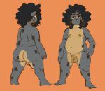 :3 anthro aquatic balls barbell_piercing big-fig black_hair black_spots breasts cellulite darkened_balls darkened_genitalia darkened_penis ear_piercing ear_ring flaccid flipper_hands foreskin front_view genitals gold_(metal) gold_ear_ring grey_body gynomorph hair hi_res hoop_ear_ring intersex mammal markings model_sheet mole_(marking) multicolored_body nipple_barbell nipple_piercing nipples nude nude_anthro orange_background penis piercing pinniped rear_view ring_piercing seal simple_background slappy_(big-fig) slightly_chubby slightly_chubby_gynomorph slightly_chubby_intersex small_breasts solo spots tailless tan_body trans_(lore) trans_woman_(lore) two_tone_body yellow_sclera