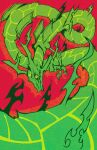 2026 absurd_res ambiguous_gender black_sclera claws dragon english_text feral genc generation_3_pokemon green_body hi_res legendary_pokemon long_body markings mouth_closed mythological_creature mythological_scalie mythology nintendo pokemon pokemon_(species) pupils rayquaza red_pupils scalie solo text yellow_eyes yellow_markings