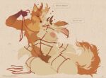 absurd_res anthro antlers bdsm belly_nipples big_breasts big_tail blush bondage bound breasts bunillacream bunna_(bunillacream) canid canine digital_media_(artwork) duo ear_tuft eyewear female flirting fluffy fluffy_tail fox fur glasses heart_symbol hi_res horn jackalope jaxx_(bunillacream) lagomorph leporid licking licking_lips long_ears looking_up_at_partner loving_gaze male male/female mammal mottled nipples nude on_lap one_eye_closed piebald pubes rabbit restrained restraints rope rope_bondage rope_harness simple_background sitting_on_lap string tail teeth_showing thick_thighs tongue tongue_out tuft tying whiskers wholesome_bdsm wing_bondage wings wink wolpertinger