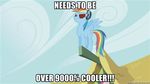  cooler equine female friendship_is_magic hasbro my_little_pony over_9000 pegasus rainbow_dash_(mlp) rooftop scouter wings words 
