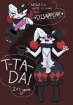 abdominal_bulge anal anal_penetration anthro backsack balls black_body black_fur blush bodily_fluids clothing dialogue dildo dildo_in_ass dildo_insertion drooling dupin_(pal) english_text eyelashes fangs fur genitals hat headgear headwear heart_symbol hi_res kennedy_oz lagomorph magic_trick magician male male_anthro mammal markings multicolored_body multicolored_fur object_in_ass pal_(species) palworld penetration penis pocketpair portal red_markings saliva sex_toy sex_toy_in_ass sex_toy_insertion solo speech_bubble teeth text thick_thighs top_hat white_body white_fur yellow_eyes yellow_markings
