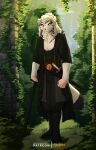 2026 anthro artist_name backlighting bajkow bangs belt biped black_boots black_bottomwear black_clothing black_eyebrows black_footwear black_markings black_pants black_robe black_shoes black_tail_tip black_topwear boots bottomwear brown_belt clothed clothed_anthro clothed_male clothing dagger dated day detailed_background dipstick_tail english_description english_text eyebrows feretta fingers fist footwear front_view full-length_portrait fully_clothed fully_clothed_anthro fully_clothed_male fur fur_tuft glistening glistening_eyes grass green_eyes grey_clothing hair hairless_hands half-closed_eyes hi_res holding_melee_weapon holding_object holding_sword holding_weapon humanoid_hands iris ivy_(plant) legs_together light light_beam lighting looking_at_viewer male male_anthro mammal mane markings medium_hair melee_weapon mouth_closed multicolored_body muscular muscular_anthro muscular_male mustelid musteline narrowed_eyes neck_tuft orange_text outside pants pink_body pink_hands pink_nose pink_skin plant plantigrade portrait pose robe scenery shaded shoes signature snout solo standing stoat straight_arms straight_legs sunbeam sunlight sword tail tail_markings text topwear true_musteline tuft weapon weasel white_body white_fur white_hair white_sclera white_tail white_text white_tuft