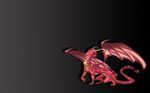  &lt;3 16:10 black_background blue_eyes claws digitigrade dragon ember eos429 female feral horn jewelry necklace plain_background smile solo wallpaper wings 