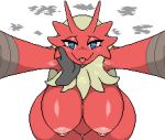 2026 alpha_channel ambiguous_gender anthro areola big_breasts biped blaziken blep blue_eyes blush blush_lines breasts caressing_face curvy_figure digital_media_(artwork) disembodied_hand duo female female_anthro female_focus first_person_view front_view generation_3_pokemon glistening half-closed_eyes hanging_breasts heart_eyes heart_symbol holding_viewer imactuallygarbage leaning leaning_forward looking_at_viewer looking_pleasured narrowed_eyes nintendo nipples non-mammal_breasts non-mammal_nipples nude pink_areola pink_nipples pixel_(artwork) pokemon pokemon_(species) reaching_towards_viewer red_body scuted_arms scutes simple_background smile smiling_at_viewer solo_focus steam thick_thighs tongue tongue_out transparent_background
