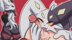 absurd_res anthro balls big_balls butt butt_grab cinicalvoice dupin_(pal) genitals hand_on_butt hi_res humanoid humanoid_genitalia humanoid_on_anthro humanoid_penis interspecies lagomorph licking male mammal mostly_offscreen_character oral pal_(species) palphilia palworld penile penis penis_lick pocketpair sex solo spreading tongue tongue_out
