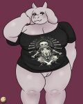 4:5 anthro big_breasts bottomless bovid breasts caprine clothed clothing deltarune female genitals goat half_naked hi_res huge_breasts huge_hips huge_thighs lucknomz mammal mature_anthro mature_female nipple_outline overweight overweight_anthro overweight_female shirt shirt_only solo thick_thighs topwear topwear_only toriel toriel_(deltarune) toriel_(undertale) undertale undertale_(series) vulva waking_up wide_hips