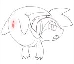 2024 biped bipedal_feral digital_drawing_(artwork) digital_media_(artwork) female feral generation_5_pokemon genitals inner_labia kirichiiii low-angle_view nintendo pokemon pokemon_(species) raised_tail sketch snivy solo spot_color tail vulva