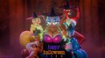 16:9 2024 3d_(artwork) anthro artist_name bat beak bear big_breasts big_butt blue_body blue_eyes blush blush_stickers breasts brown_body butt canid canine cauldron choker cleavage clothed clothed_anthro clothed_female clothing crossgender digital_media_(artwork) english_text female fingers_on_nipples five_nights_at_freddy's five_nights_at_freddy's_2 fox foxy_(fnaf) fur glistening glistening_breasts green_eyes grin group hairless_body halloween hand_on_breast hat hat_only headgear headgear_only headwear headwear_only heart_necklace hi_res holidays huge_breasts huge_butt jewelry lagomorph legs_together leporid looking_at_viewer lpyro9 machine mammal mostly_nude mtf_crossgender necklace nipples nude nude_anthro nude_female open_mouth open_smile rabbit red_body robot rouge_the_bat scottgames sega smile sonic_the_hedgehog_(series) text thick_thighs toy_bonnie_(fnaf) toy_chica_(fnaf) toy_freddy_(fnaf) white_body white_fur widescreen witch_costume witch_hat witch_hat_only yellow_body yellow_eyes