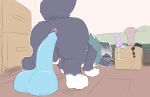 anal_beads bedroom cuff_(restraint) dildo feral generation_5_pokemon handcuffs hi_res leaking male metal_cuffs mint_(coffeefly) nintendo pokemon pokemon_(species) restraints sex_toy sketch solo toy zorua zyceius