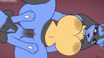 animated anthro areola big_breasts big_penis bouncing_breasts breasts duo female female_anthro female_penetrated generation_4_pokemon genitals hi_res huge_penis lucario male male/female male_penetrating male_penetrating_female nintendo nipples penetration penis pokemon pokemon_(species) riolu sex sprinkles_(artist) tan_areola tan_nipples vaginal vaginal_penetration