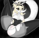 absurd_res anthro areola black_clothing black_eyes black_legwear black_thigh_highs black_topwear blonde_hair blush body_blush breasts bunny_costume cavemanon_studios clothed clothed_anthro clothed_female clothing colored costume dinosaur exposed_breasts fake_ears female freckled_breasts freckled_face freckled_legs freckled_tail freckles frown genitals gothgator0 hair hi_res humanoid_genitalia humanoid_vulva judee latex latex_clothing latex_legwear latex_thigh_highs legs_up legwear long_hair long_tail looking_at_viewer lying medium_breasts nervous nipples non-mammal_breasts non-mammal_nipples on_back pantyhose pink_areola pink_nipples prehistoric_species presenting presenting_vulva puppet_pals reptile saurischian scalie shaded snoot_game solo spread_legs spreading tail theropod thigh_highs topwear torn_clothing torn_legwear torn_pantyhose troodon troodontid vulva vulva_blush wardrobe_malfunction white_body yellow_sclera