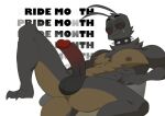 abs animated antennae_(anatomy) arthropod athletic balls black_balls black_body black_fur black_penis black_sclera brown_body brown_nipples collar death's-head_hawkmoth death's-head_hawkmoth_(kogito) facial_scar fur genitals gradient_penis hawk_moth insect kogito lepidopteran loop lying male moth multicolored_body neck_tuft nipple_piercing nipples on_back pecs penis piercing pri(demon)th red_eyes red_penis scar solo spiked_collar spikes spread_legs spreading tail tuft two_tone_body two_tone_tail