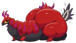 2026 anthro baal_(motleymephitid) balls big_balls big_butt butt cakedupdwagon duo feral fluffy fluffy_tail forced fur generation_5_pokemon genitals glistening glistening_body huge_balls huge_butt hyper hyper_butt looking_back male male/male mammal mephitid motleymephitid nintendo pokemon pokemon_(species) purple_body purple_fur questionable_consent scolipede size_difference skunk tail