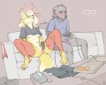 anthro bodily_fluids bottomwear box breasts breath canid canine chastity_cage chastity_device clitoral clitoral_masturbation clothed clothes_on_floor clothes_on_table clothing container controller crop_top curling_toes duo ejaculation feet female fennec_fox food fox frustrated furniture game_controller gaming genital_fluids genitals happy hi_res humanoid_genitalia humanoid_vulva improvised_sex_toy improvised_vibrator jealous leaking_precum legwear male male/female mammal masturbation multicolored_body on_sofa one_sided_climax orgasm orgasm_denial orgasm_face panties pants partially_clothed pizza pizza_box precum sexual_frustration shirt shorts simple_background sofa spread_toes submissive submissive_male syn-6 thigh_highs tissue toes topwear true_fox two_tone_body under_boob underwear used_tissue vaginal_fluids vaginal_fluids_on_clothing vaginal_fluids_on_food vaginal_squirting vulva wet wet_bottomwear wet_clothing wet_panties wet_shorts wet_underwear