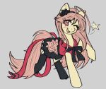 2023 4chan_anon accessory ahoge black_bow_tie black_clothing black_dress black_footwear black_socks black_souls_(game) blush bow_tie clothed clothed_female clothed_feral clothing digital_drawing_(artwork) digital_media_(artwork) dress english_description equid equine eye_through_hair eyebrow_through_hair eyebrows eyelashes eyelashes_through_hair female feral footwear full-length_portrait fur glistening glistening_eyes hair hair_accessory hair_to_side hasbro horse long_hair long_tail looking_at_viewer mammal my_little_pony one_eye_closed open_mouth open_smile pink_blush pink_eyes pink_hair pink_tail ponification pony portrait pose prickett_(black_souls) quadruped red_clothing ribbons slim_female slim_feral smile smiling_at_viewer snout socks solo star_polygon star_pupils tail thick_eyelashes translucent translucent_hair unknown_artist wink winking_at_viewer yellow_body yellow_fur